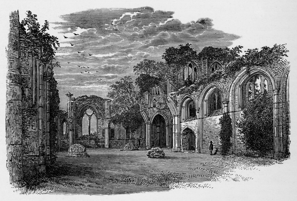 Interiør, Looking East, Netley Abbey, c1880, 1897 af Alexander Francis Lydon