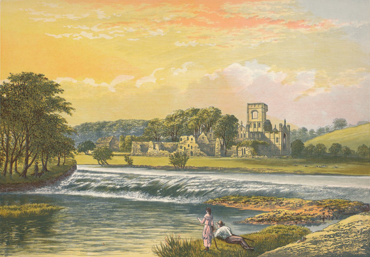 Kirkstall Abbey, c1880, 1897 af Alexander Francis Lydon