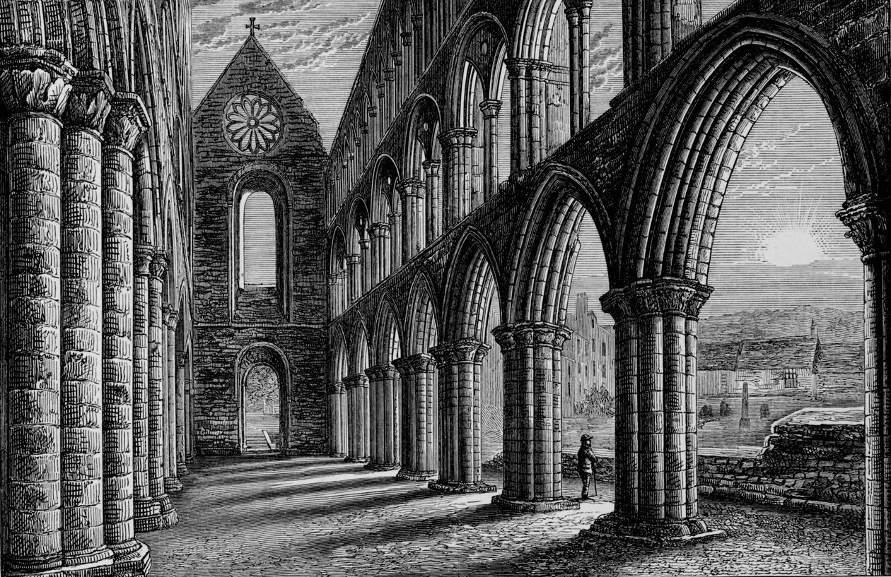 Nave Looking West, Jedburgh Abbey, c1880, 1897 af Alexander Francis Lydon
