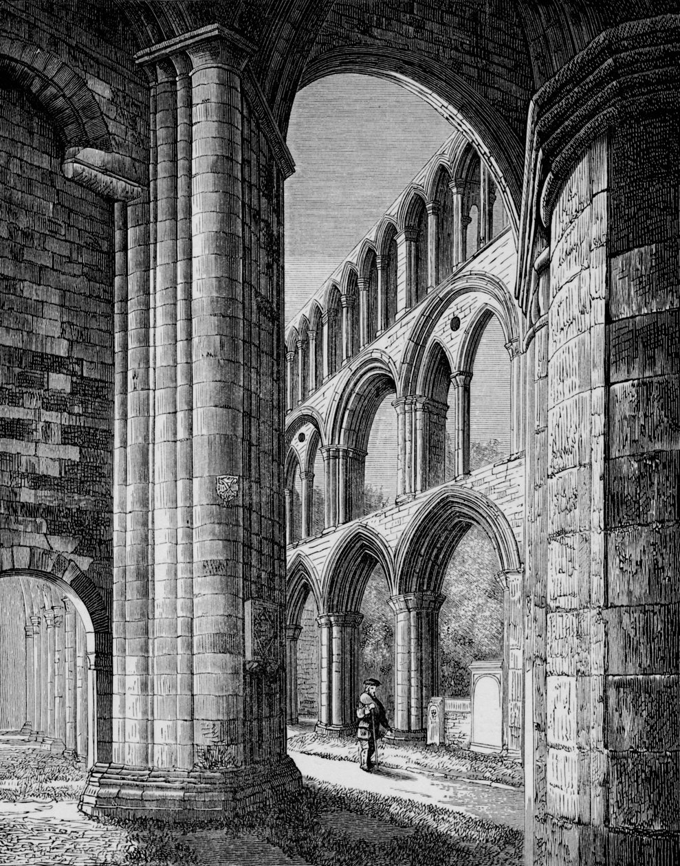 Nave, fra South Aisle, Jedburgh Abbey, c1880, 1897 af Alexander Francis Lydon