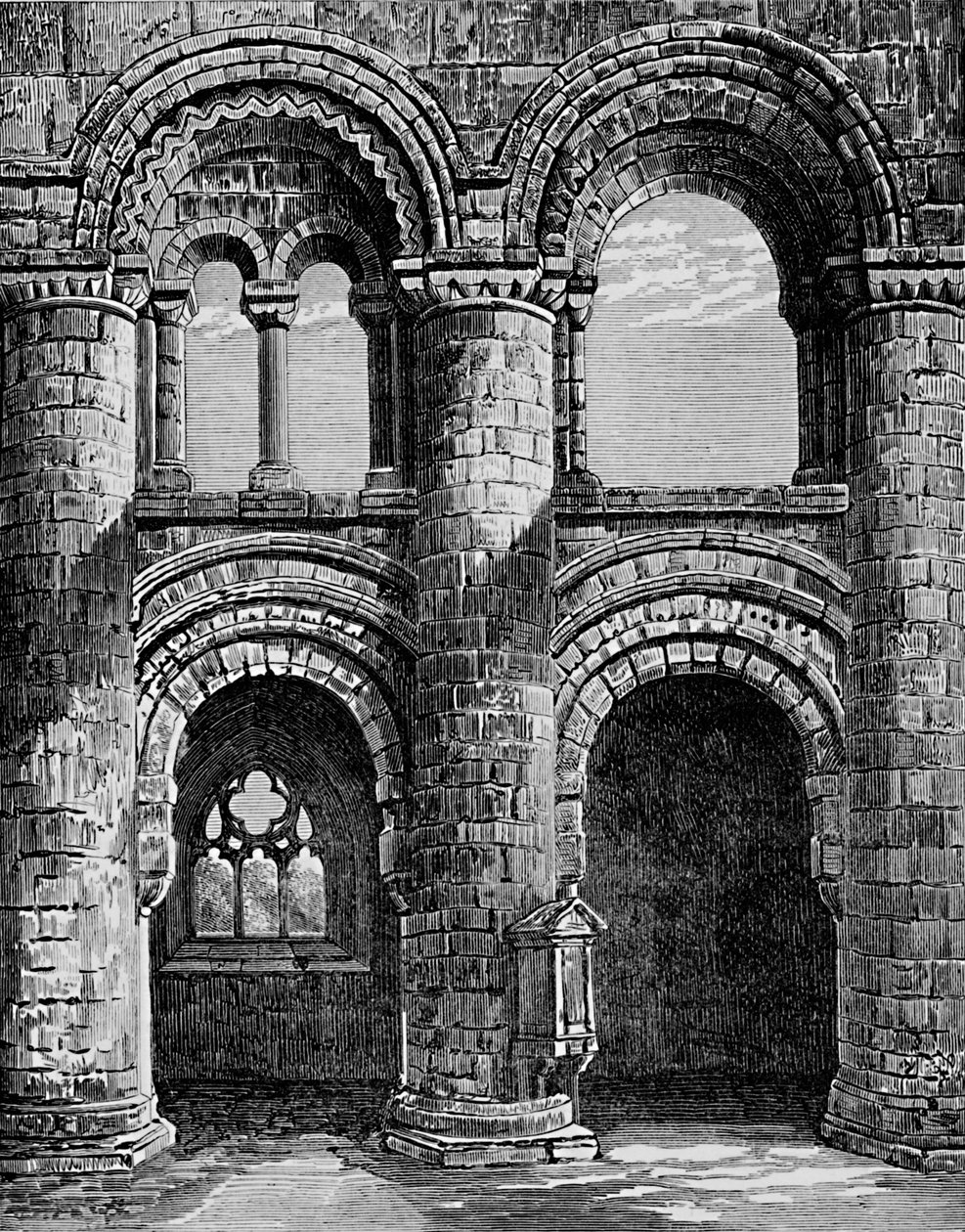 Norman Arches i Nave, Jedburgh Abbey, c1880, 1897 af Alexander Francis Lydon