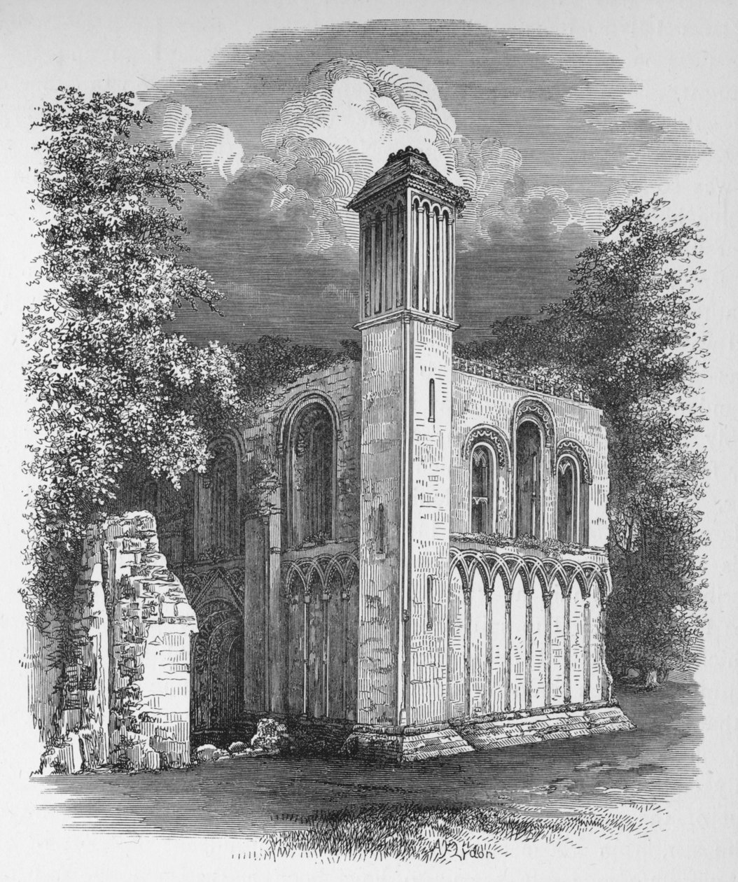 St. Josephs Chapel, fra North-West, Glastonbury Abbey, c1880, 1897 af Alexander Francis Lydon