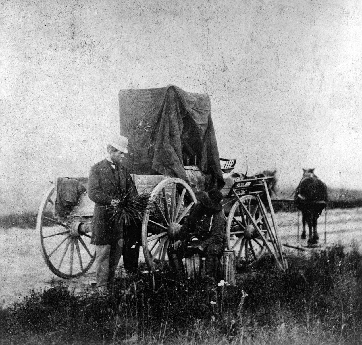 Alexander Gardners mørkekammer på hjul, 1867 af Alexander Gardner