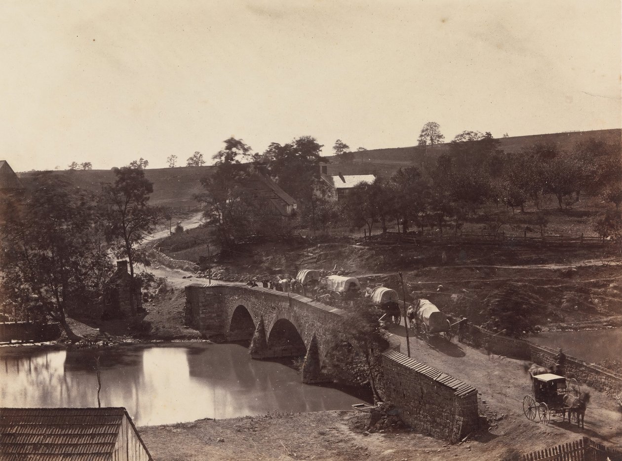 Antietam Bridge, på Sharpsburgh og Boonsboro Turnpike, nr. 3, september 1862, 1862. af Alexander Gardner