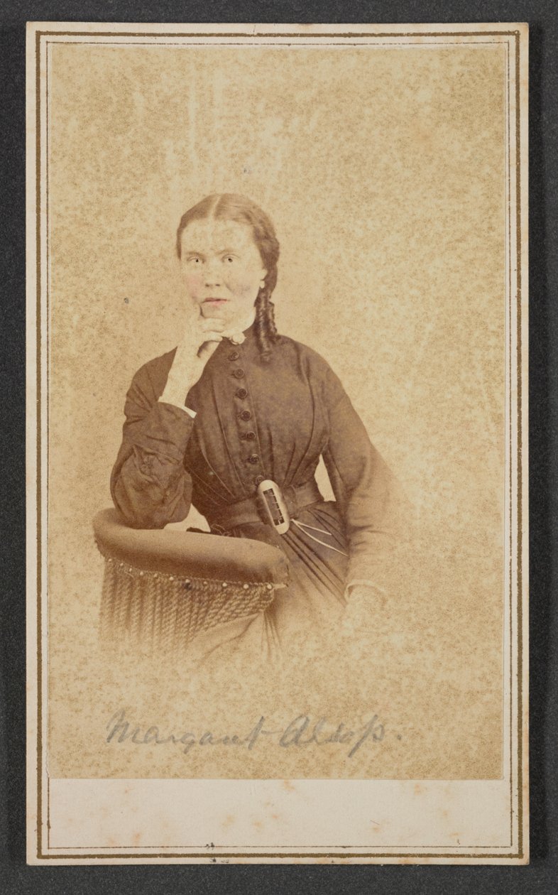 Carte-de-visit portræt af Margaret Alsop, ca. 1865. af Alexander Gardner