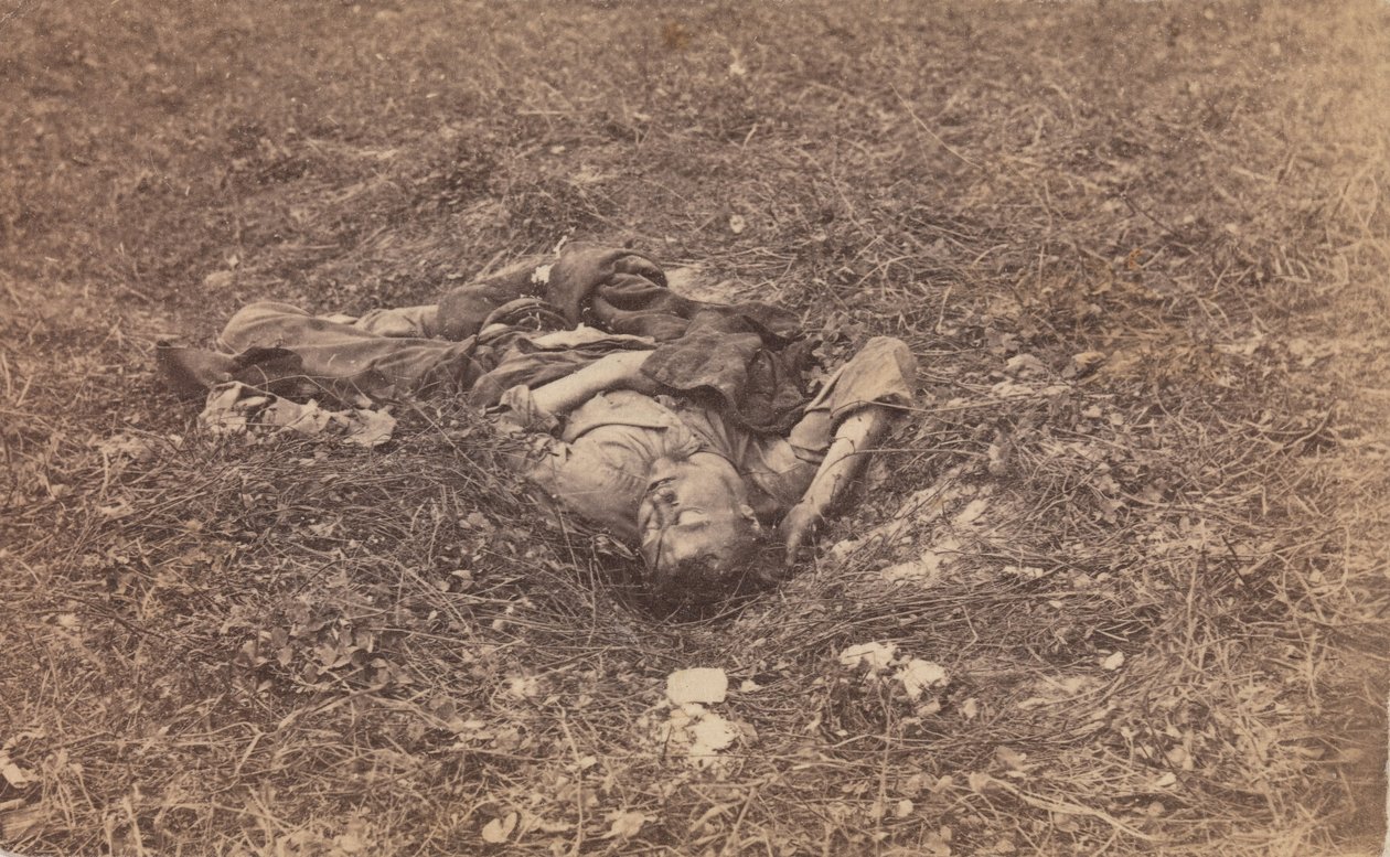 Konfødereret soldat [på slagmarken ved Antietam], september 1862. af Alexander Gardner