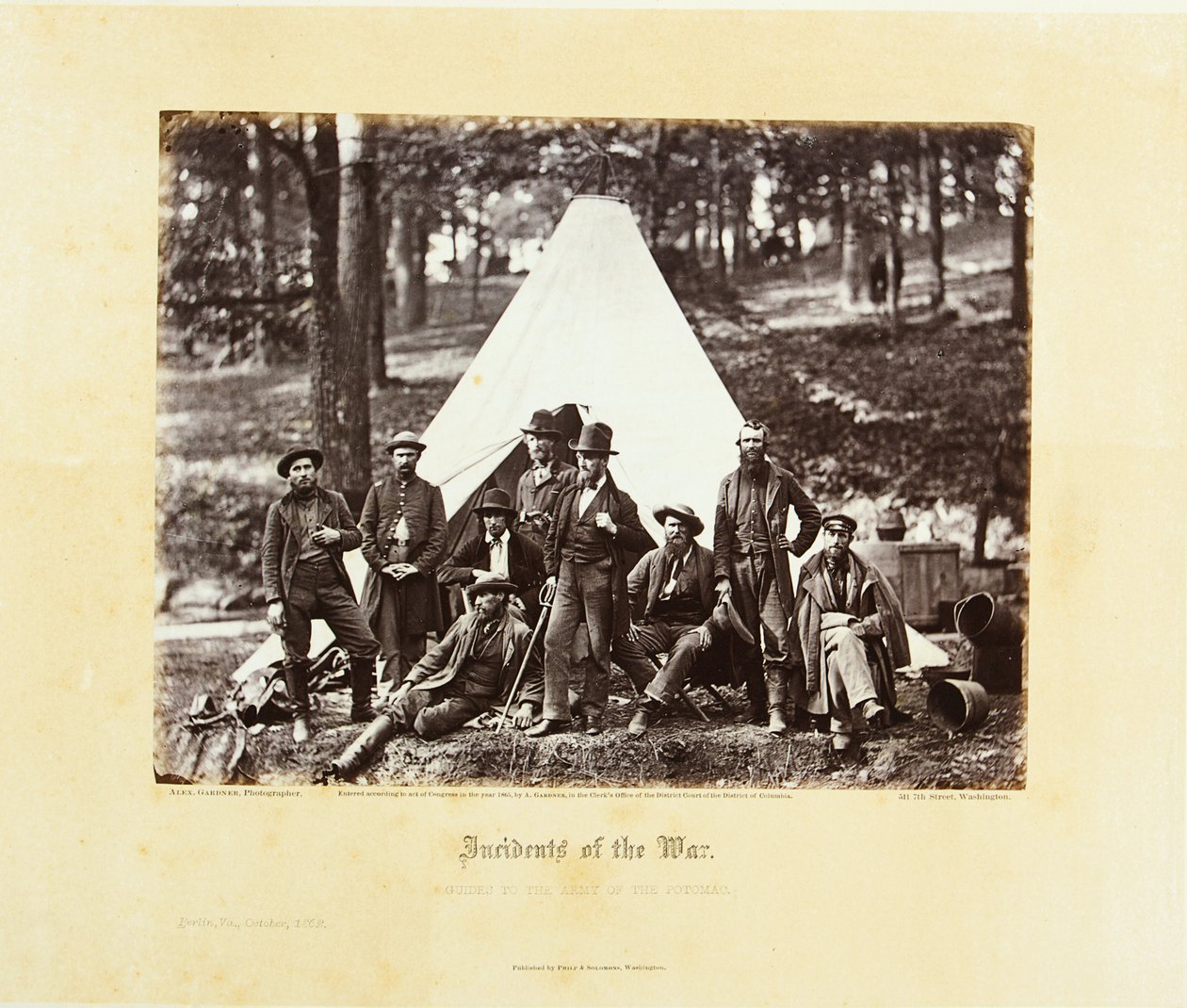Gardners fotografiske skitsebog om krigen, Washington: Philip & Solomons af Alexander Gardner