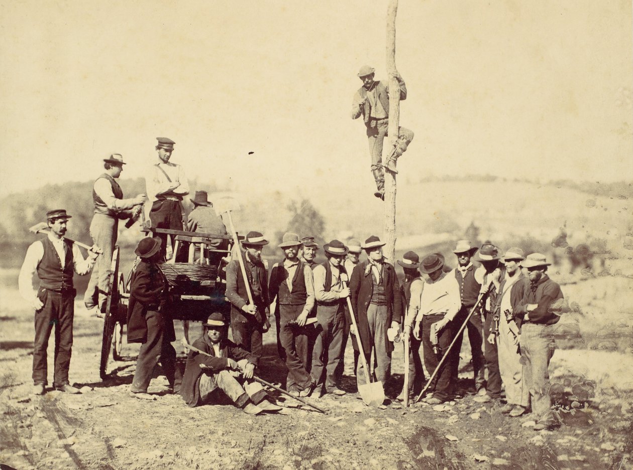 Military Telegraphic Corps, Army of the Potomac, Berlin, oktober 1862, 1862. af Alexander Gardner