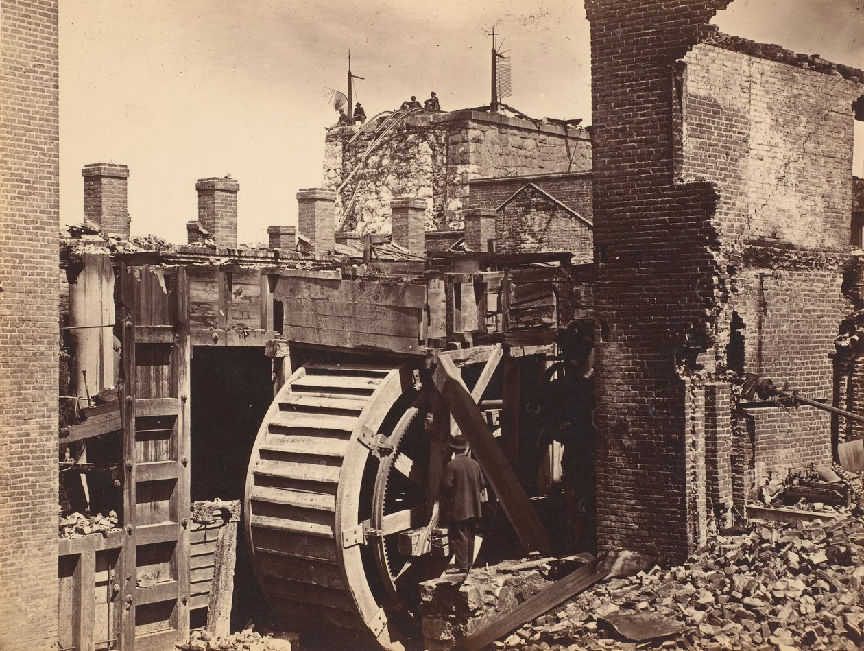 Mill, Richmond, Virginia, ca. 1865. af Alexander Gardner