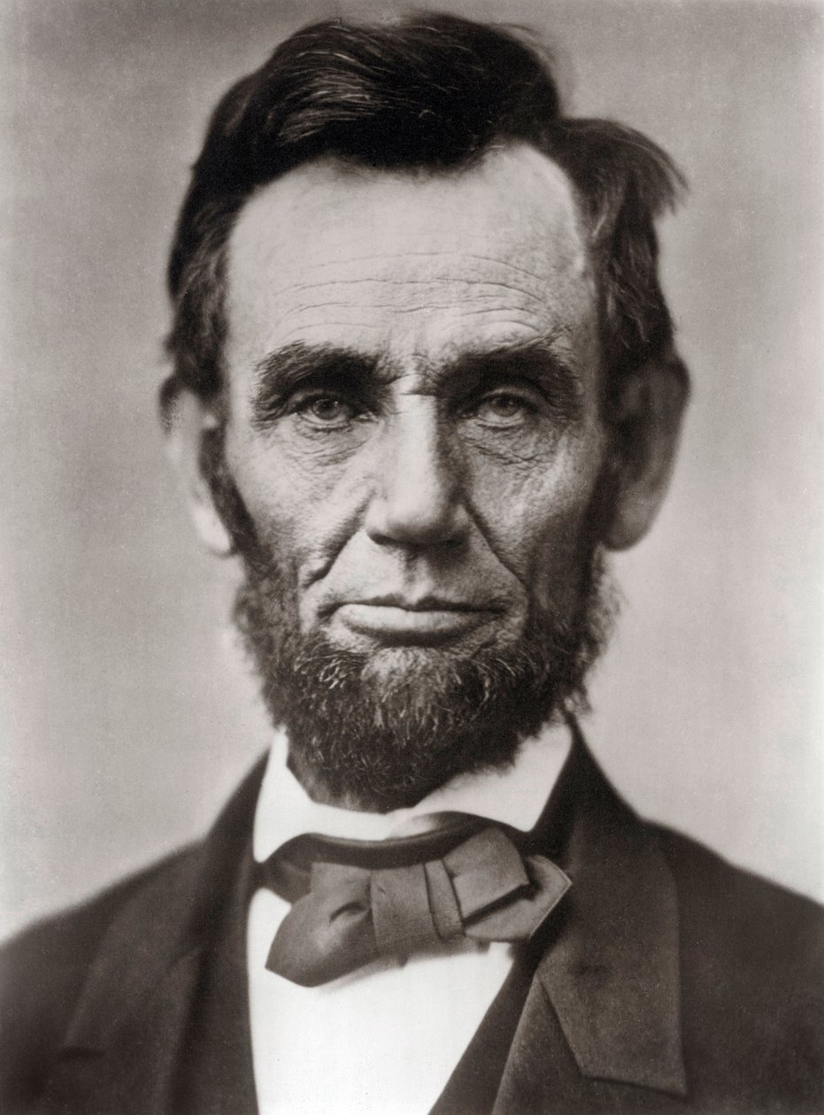 Portræt af Abraham Lincoln - Portræt af Abraham Lincoln (1809-1865) 16. præsident for USA. Foto af Alexander Gardner af Alexander Gardner
