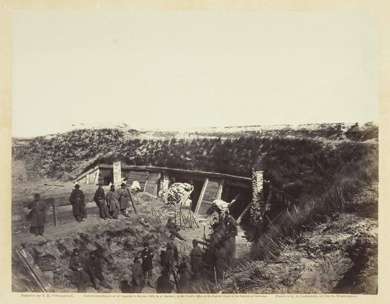 Prædikestolen, Fort Fisher, N.C., januar 1865. af Alexander Gardner