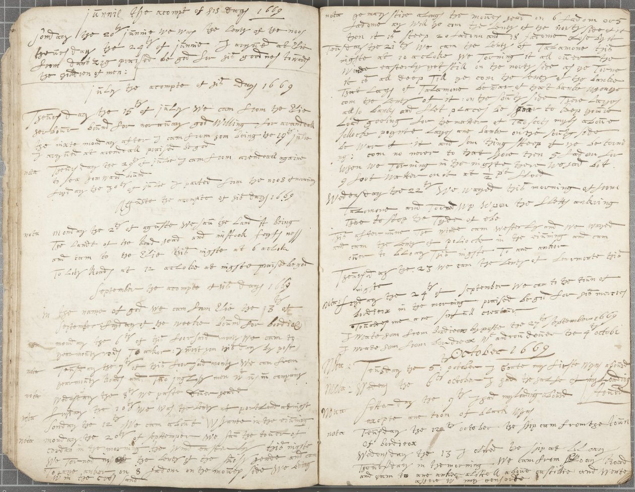 Journal of Alexander Gillespie, 1669 af Alexander Gillespie