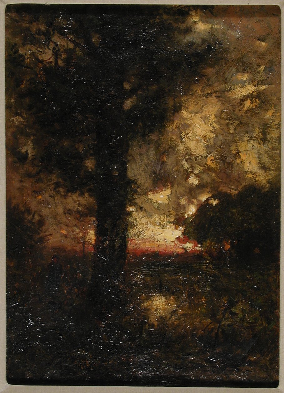 Landskab med figur, c.1890 af Alexander Helwig Wyant