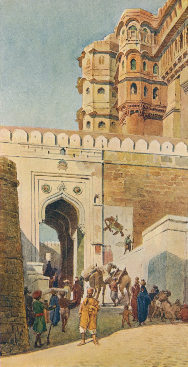 Opstigningen til paladset, Jodhpur, c1880 1905. af Alexander Henry Hallam Murray