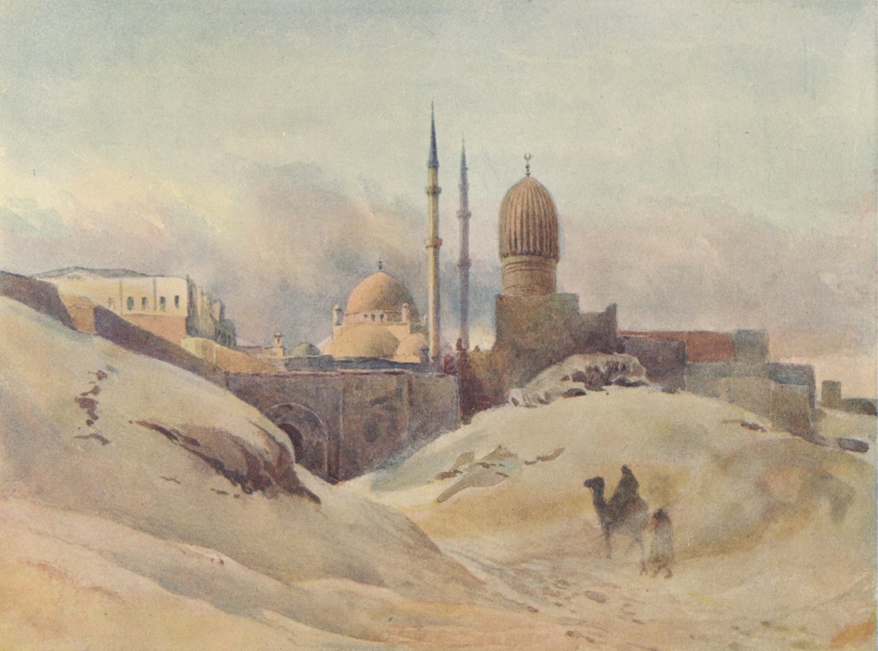 Citadellet, Cairo, i en sandstorm, c1880 1905. af Alexander Henry Hallam Murray