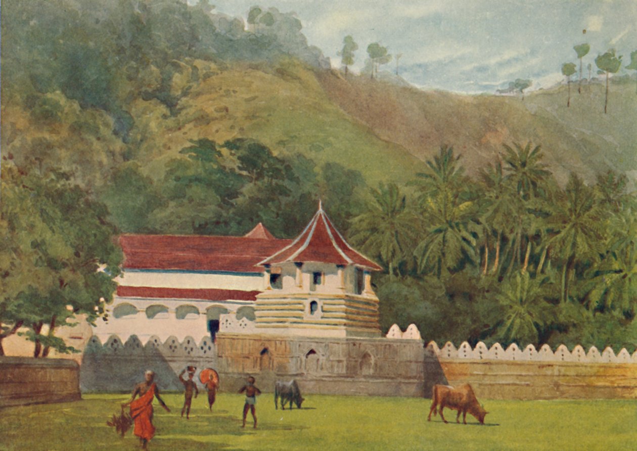 The Temple of the Tooth, Kandy - Eksteriør, c1880 1905. af Alexander Henry Hallam Murray