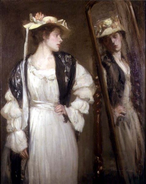The Looking Glass (olie på lærred) af Alexander Ignatius Roche