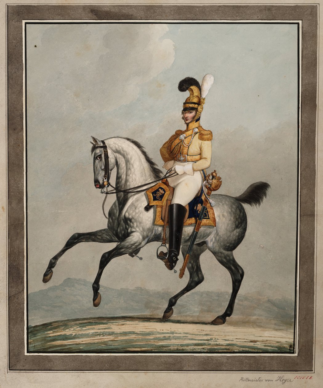 Dragonofficer fra Royal Saxon Army af Alexander Ivanovich Sauerweid