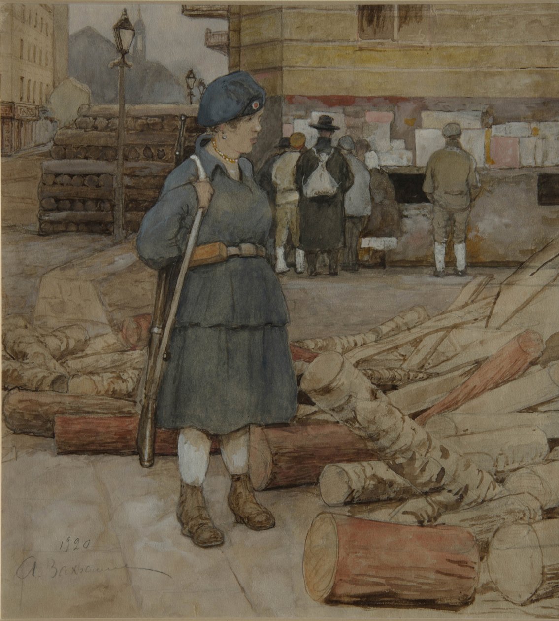 En militskvinde, 1920 af Alexander Ivanovich Vakhrameyev