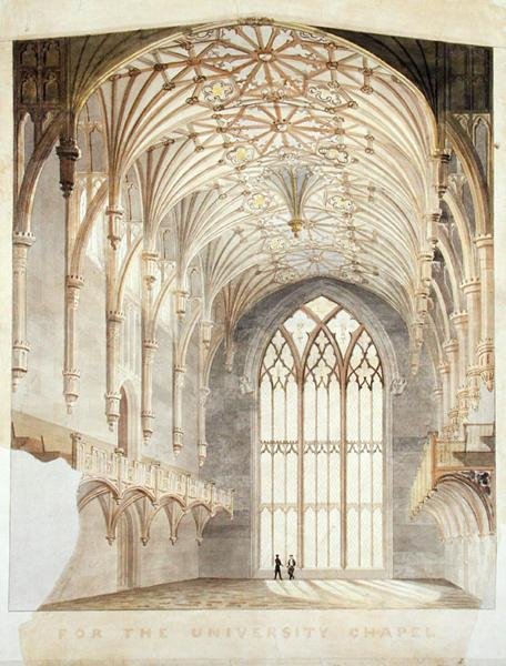 Interiør af New York University Chapel af Alexander Jackson (attr. to) Davis