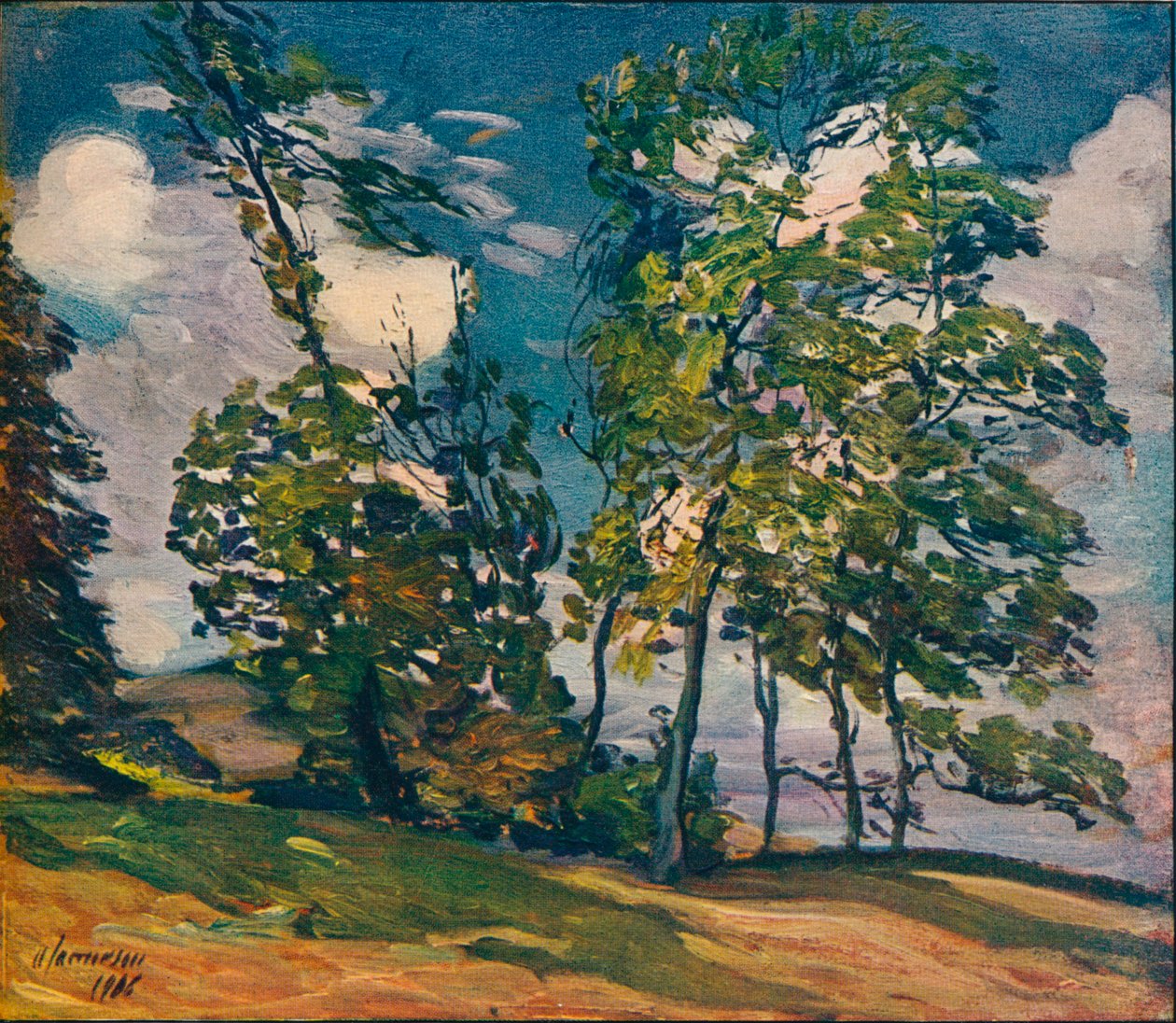 En blæsende dag, c1906 af Alexander Jamieson