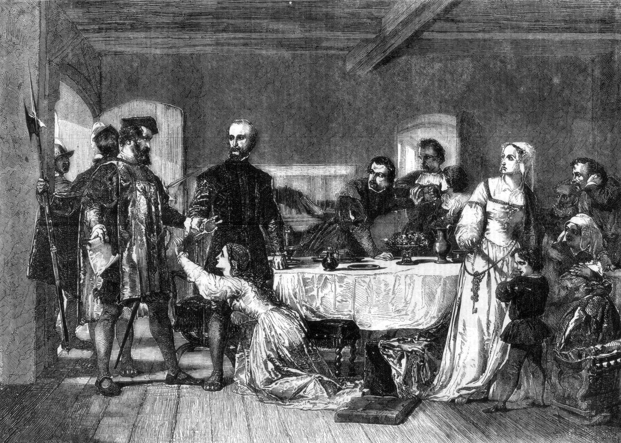 Anholdelsen af John Brown af Ashford, en Lollard, 1517, 1856 af Alexander Johnston
