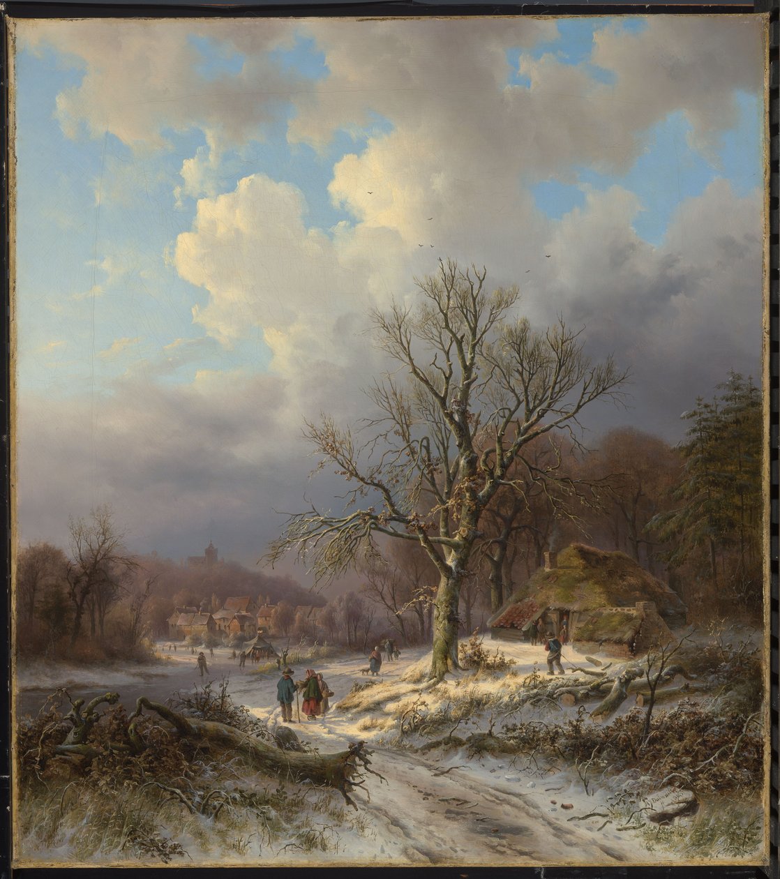 Sne-landskab af Alexander Joseph Daiwaille