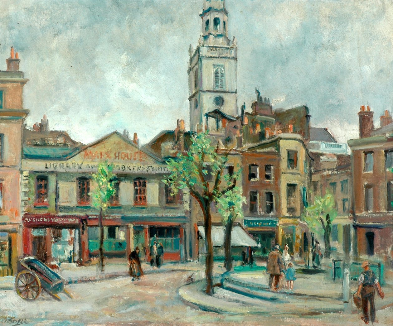 Clerkenwell Green (olie på lærred) af Alexander Joshua Caleb Bryce