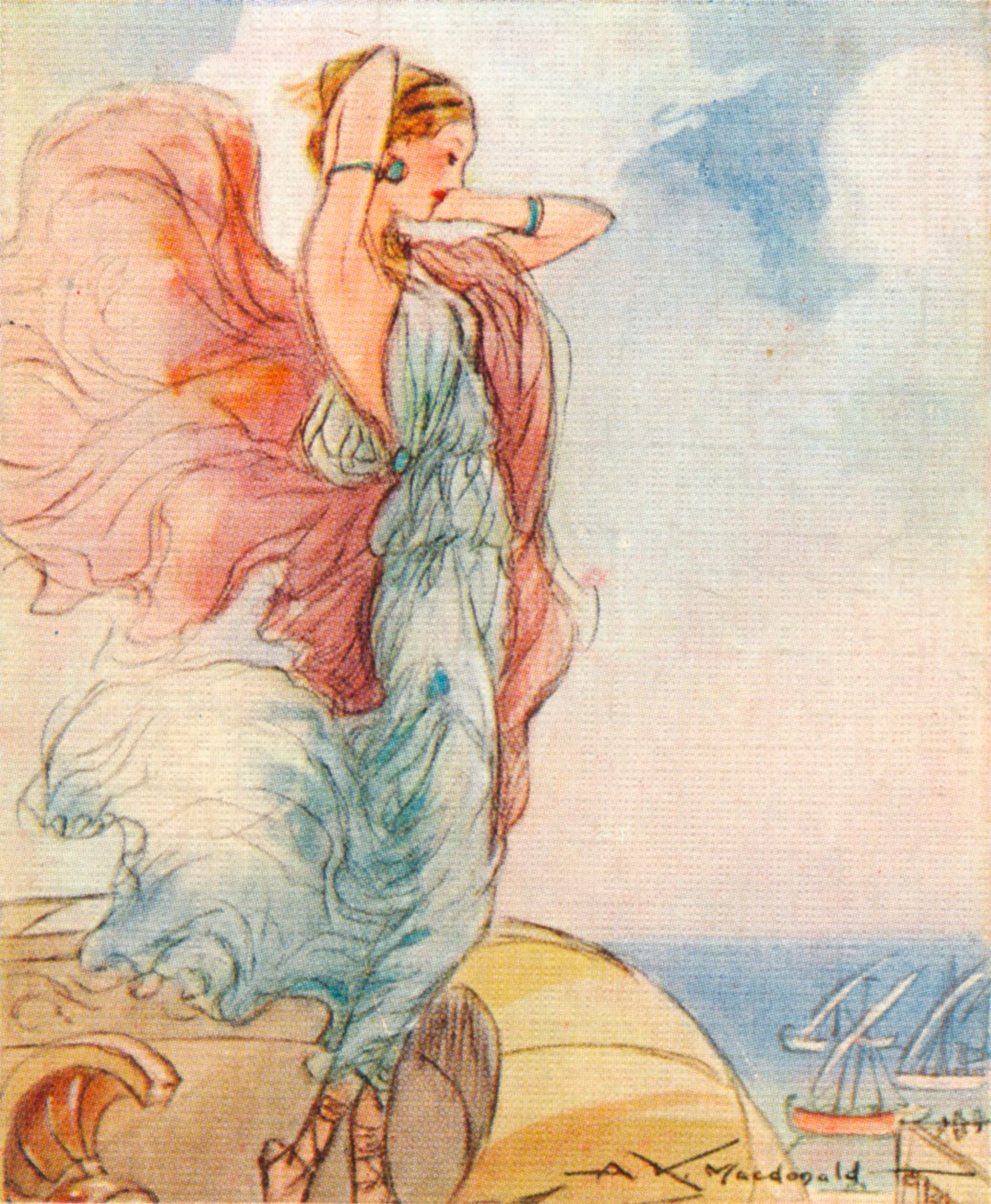 Helen af Troja, datter af Zeus og Leda, 1937 af Alexander K. MacDonald