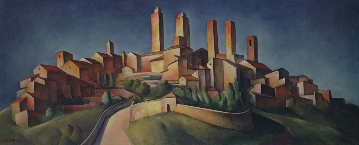 San Gimignano, 1922 af Alexander Kanoldt