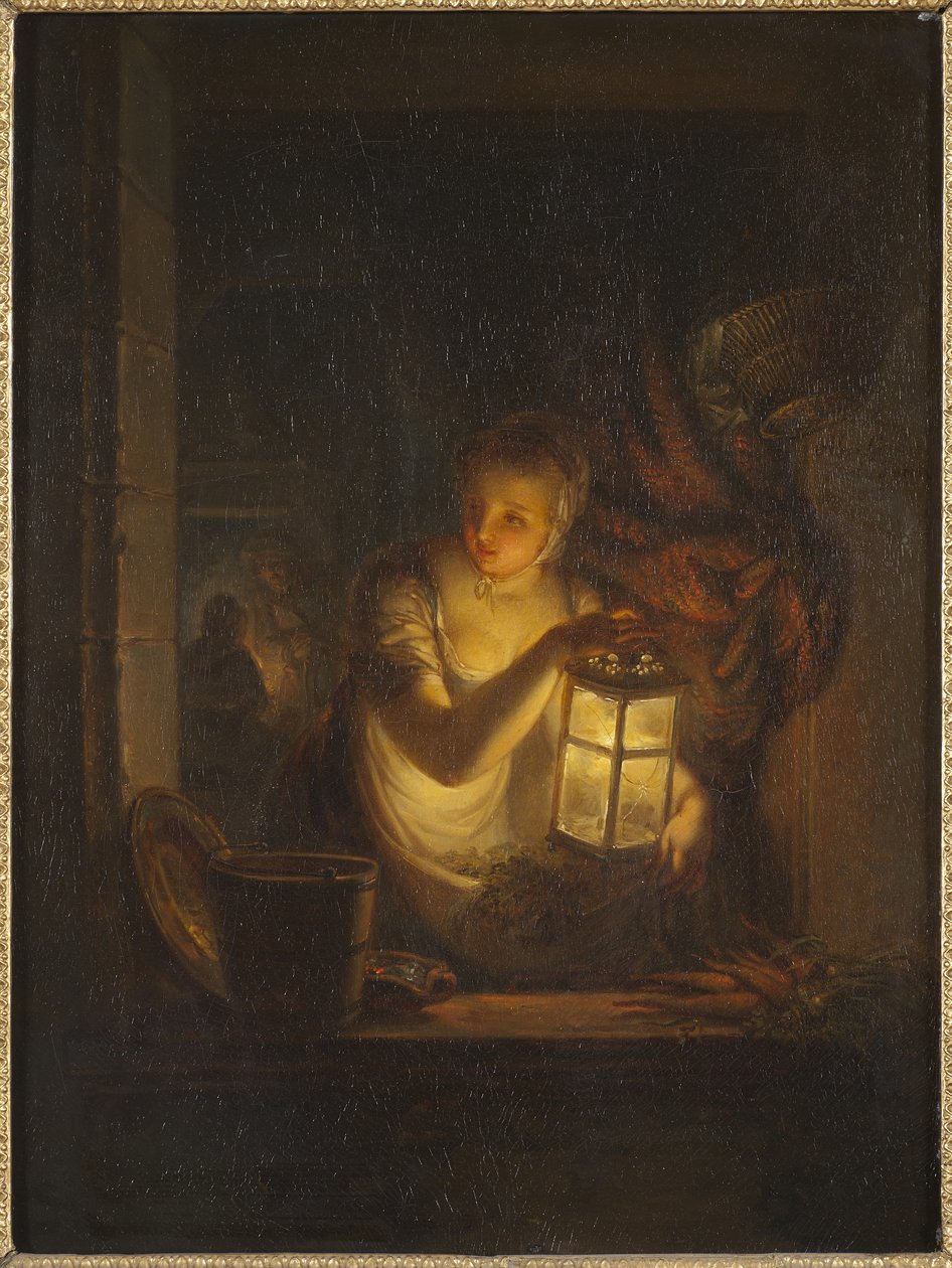 En kvinde med en lanterne, 1818 af Alexander Lauréus