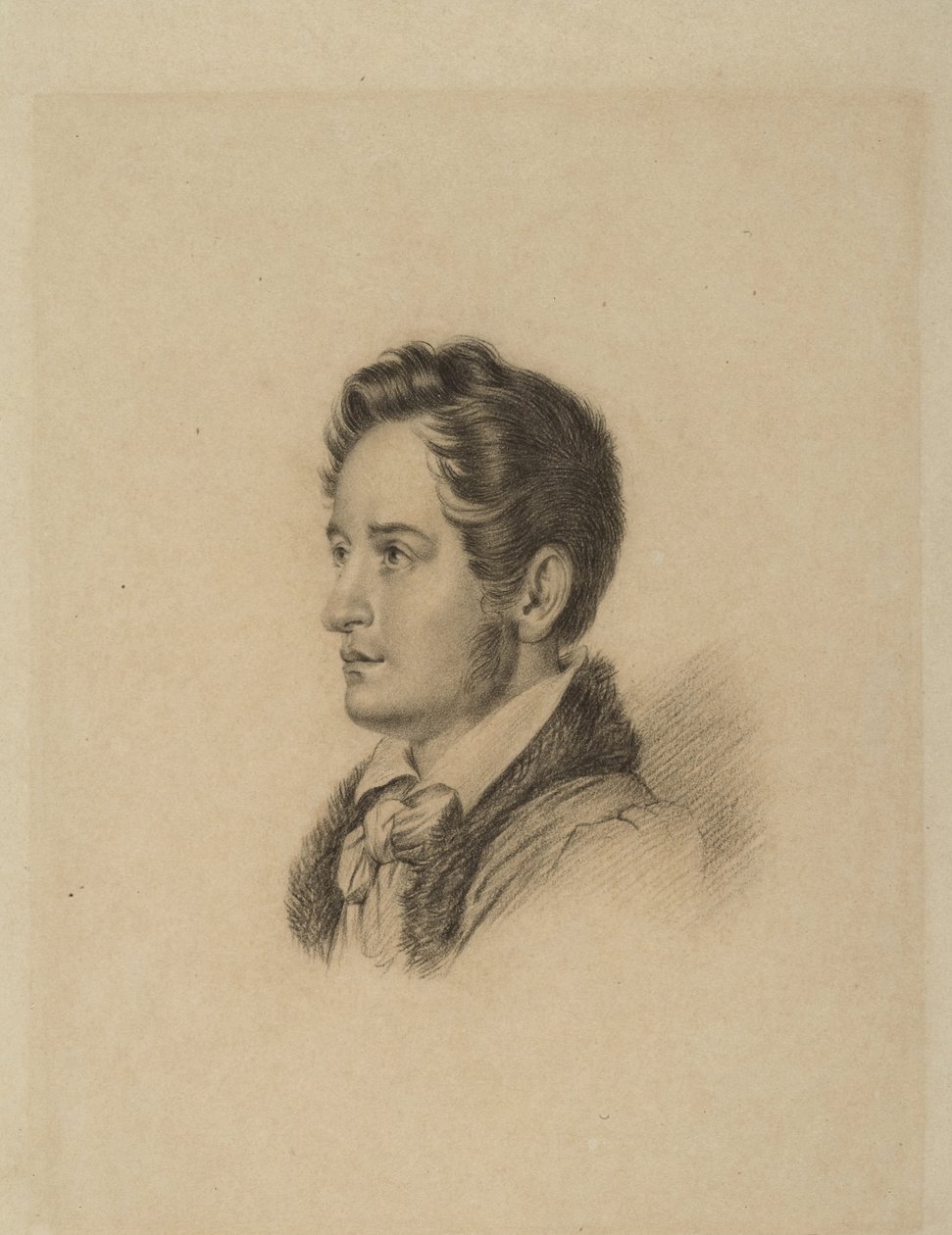 Portræt af forfatteren Alexander Herzen 1812-1870, ca 1836 af Alexander Lavrentievich Vitberg