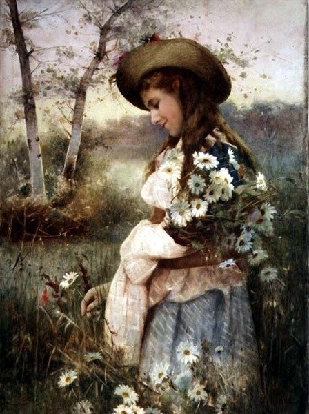 At samle Marguerites (akvarel) af Alexander M. Rossi