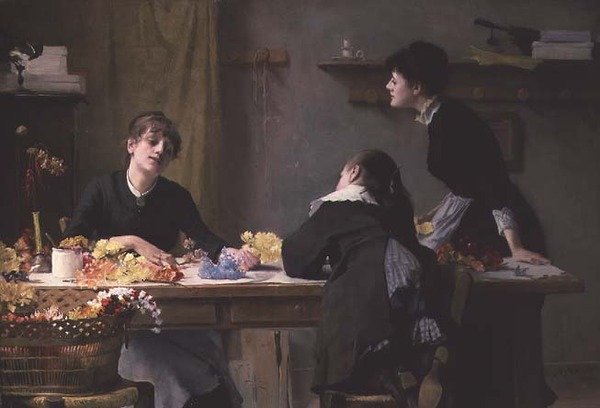 Kunstige Blomsterarbejdere af Alexander Mann