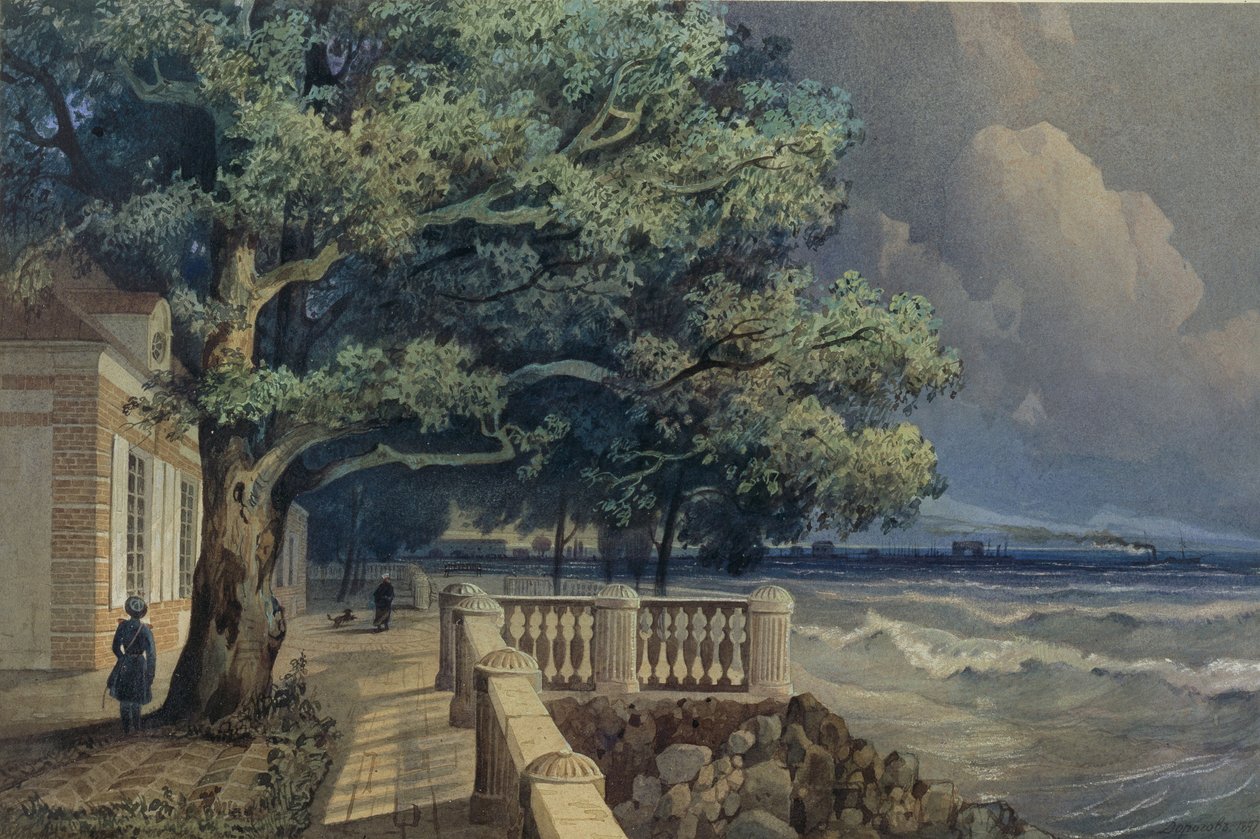 Terrasse i Monplaisir-paladset, Peterhof, 1847 af Alexander Matveyevich Dorogov