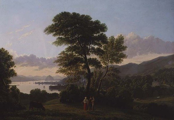 Dumbarton Rock (olie på lærred) af Alexander Nasmyth