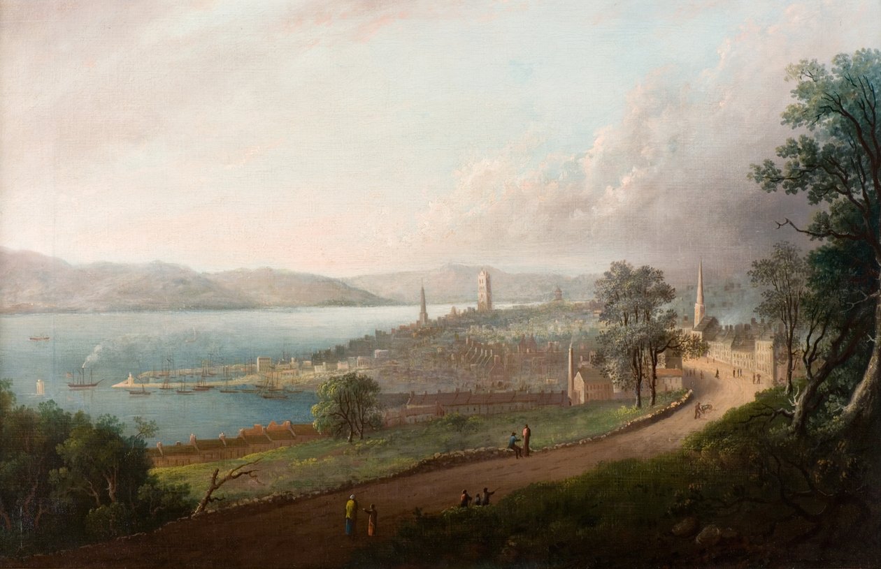 Dundee fra Princes Street, ca. 1823-24 (olie på lærred) af Alexander Nasmyth