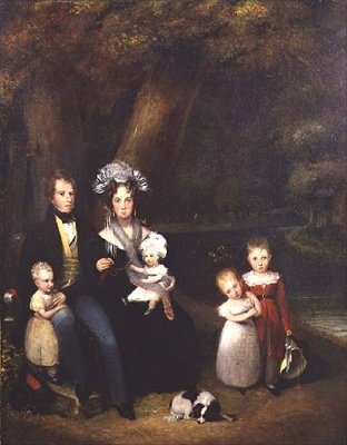 Familiegruppe eller samtalestykke, ca. 1840 af Alexander Nasmyth