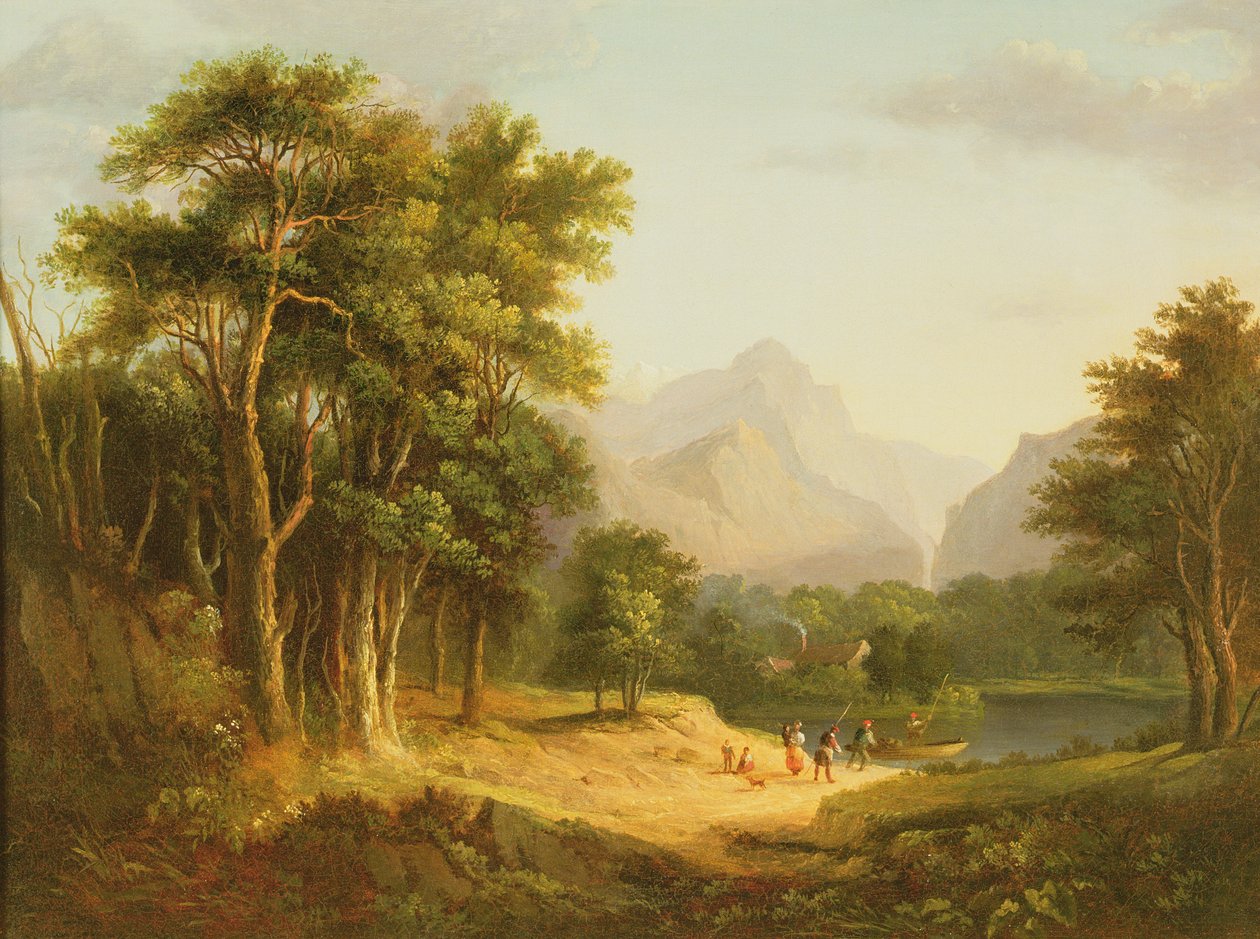 Højlandslandskab med figurer af Alexander Nasmyth
