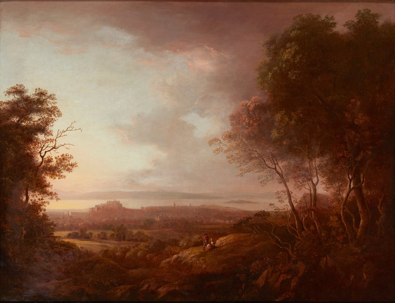 Udsigt over Edinburgh fra Blackford Hill (på lærred) af Alexander Nasmyth
