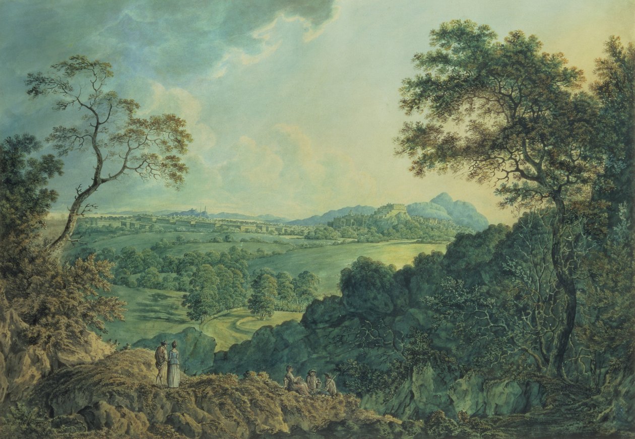 Udsigt over Edinburgh fra Corstorphine Hill af Alexander Nasmyth