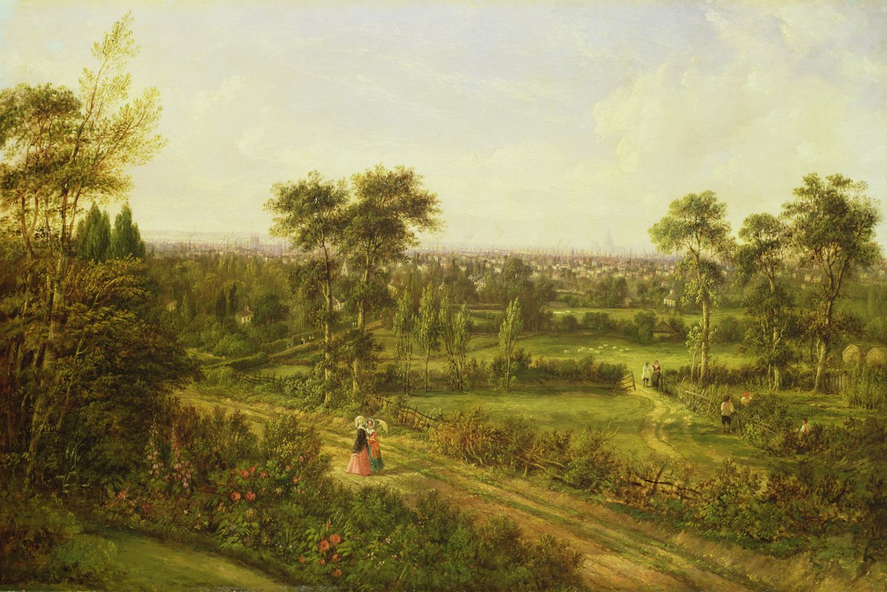 Udsigt over London fra Denmark Hill af Alexander Nasmyth