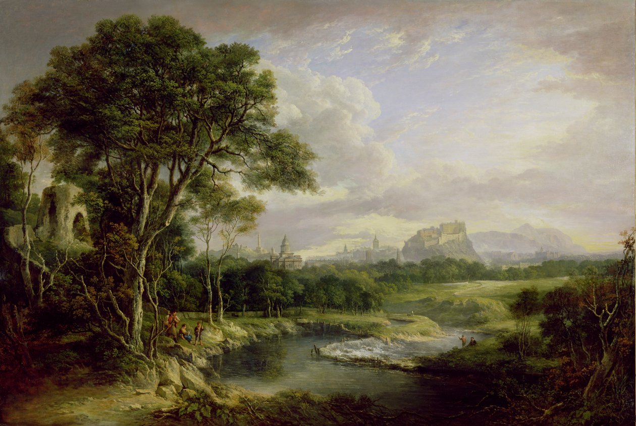 Udsigt over Edinburgh, ca. 1822 (olie på lærred) af Alexander Nasmyth
