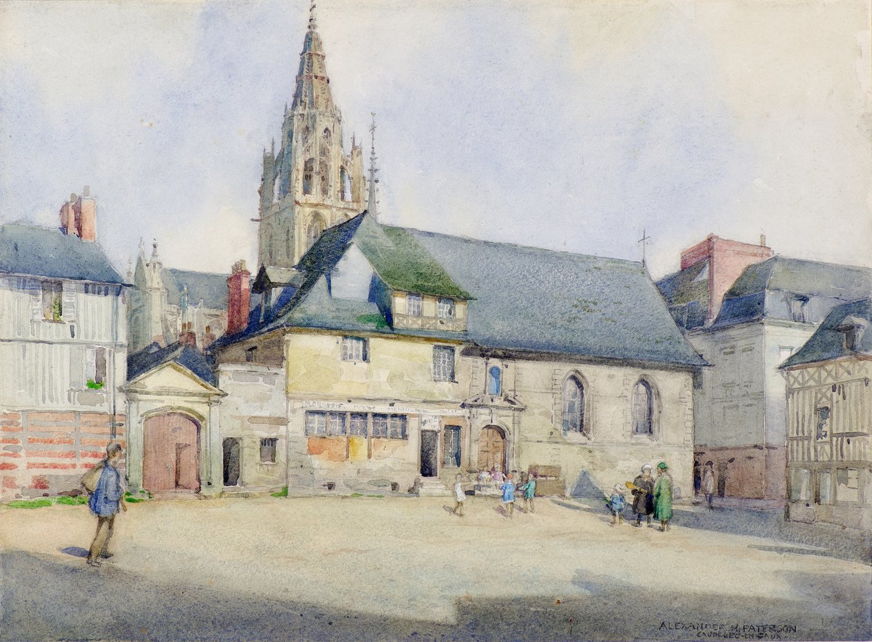 Caudebec-en-Caux (akvarel) af Alexander Nesbit Paterson
