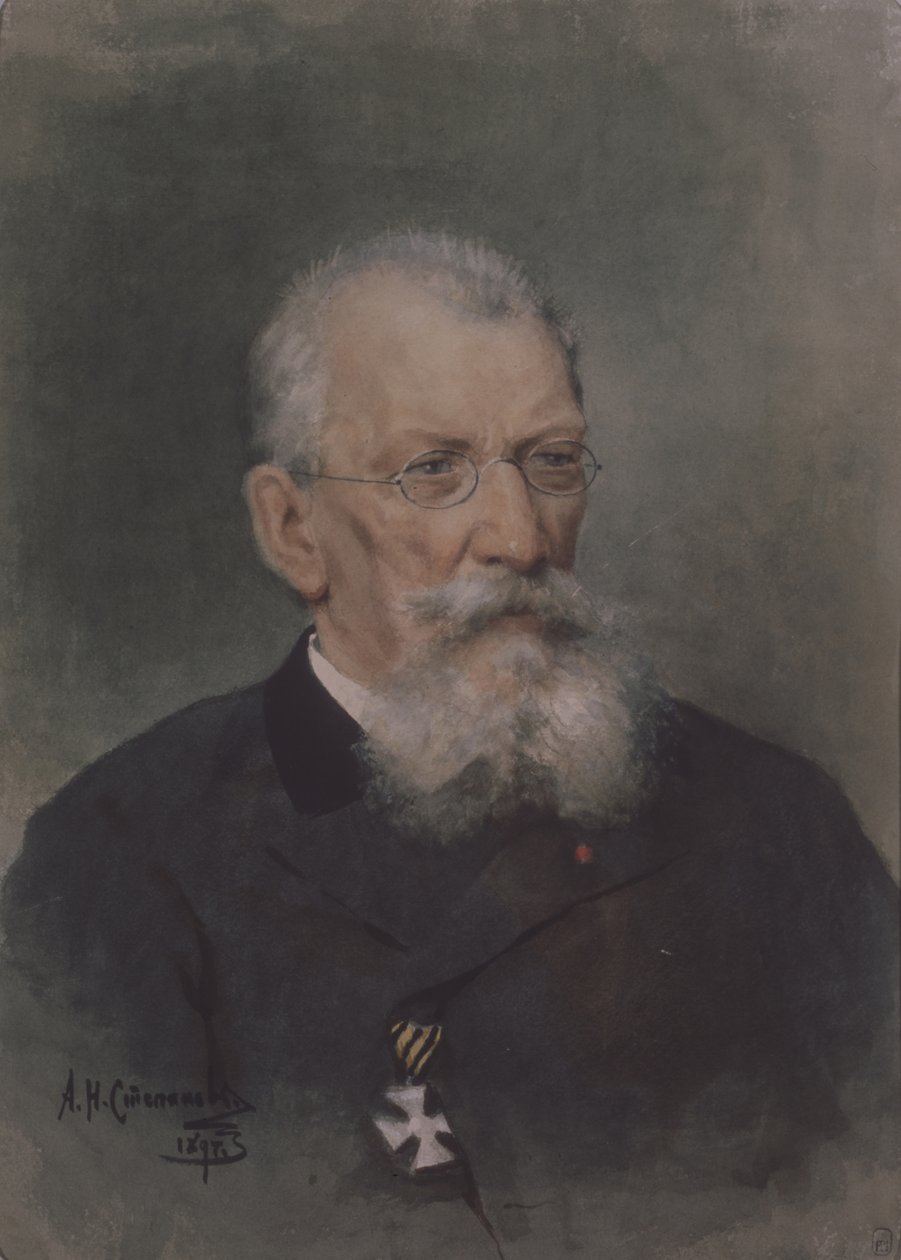 Portræt af kunstneren Pyotr P. Sokolov 1821-1899 af Alexander Nikolaevich Stepanov