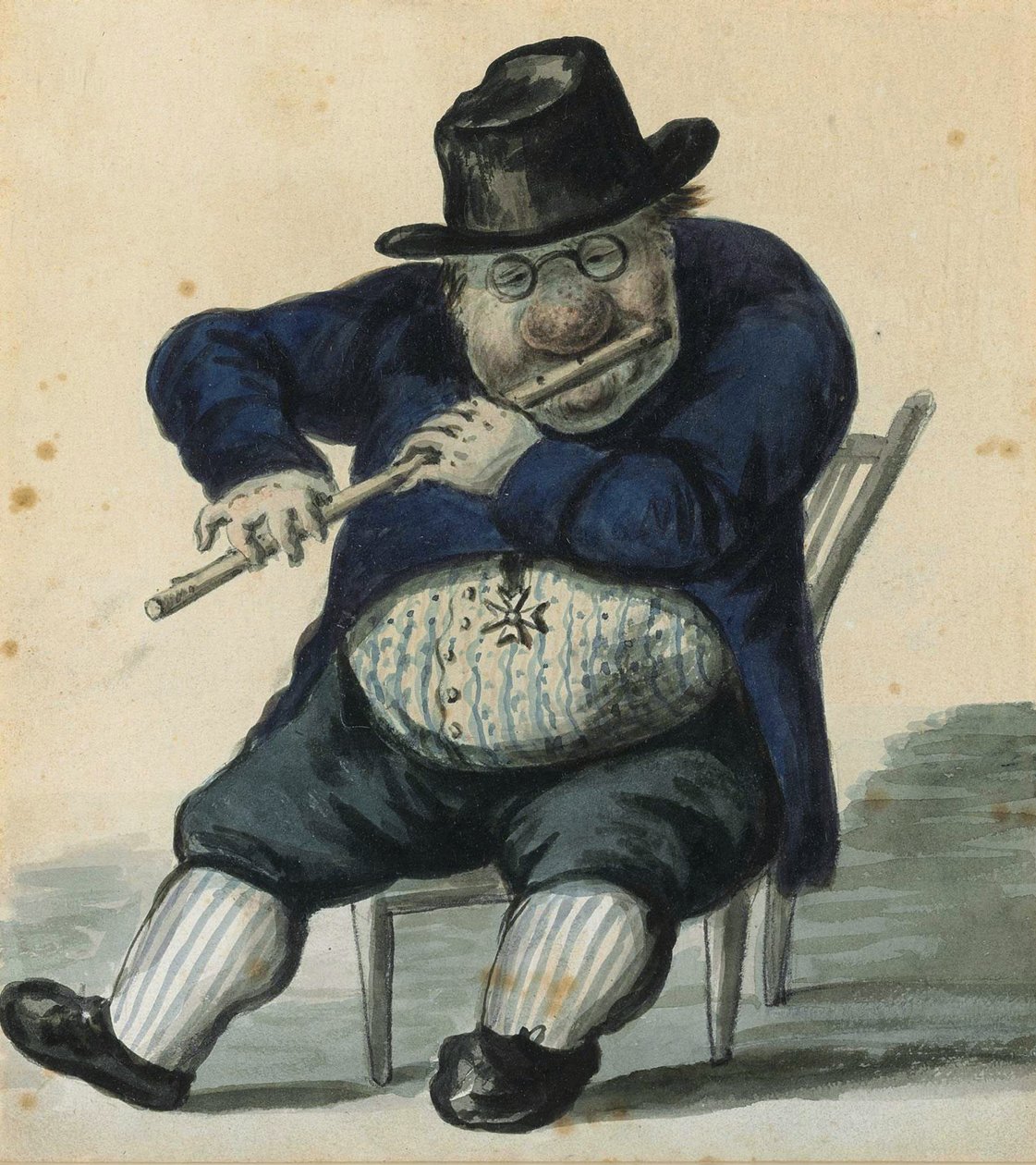 Portrætkarikatur af arkitekten Giacomo Quarenghi 1744-1817, 1811 af Alexander Osipovich Orlowski