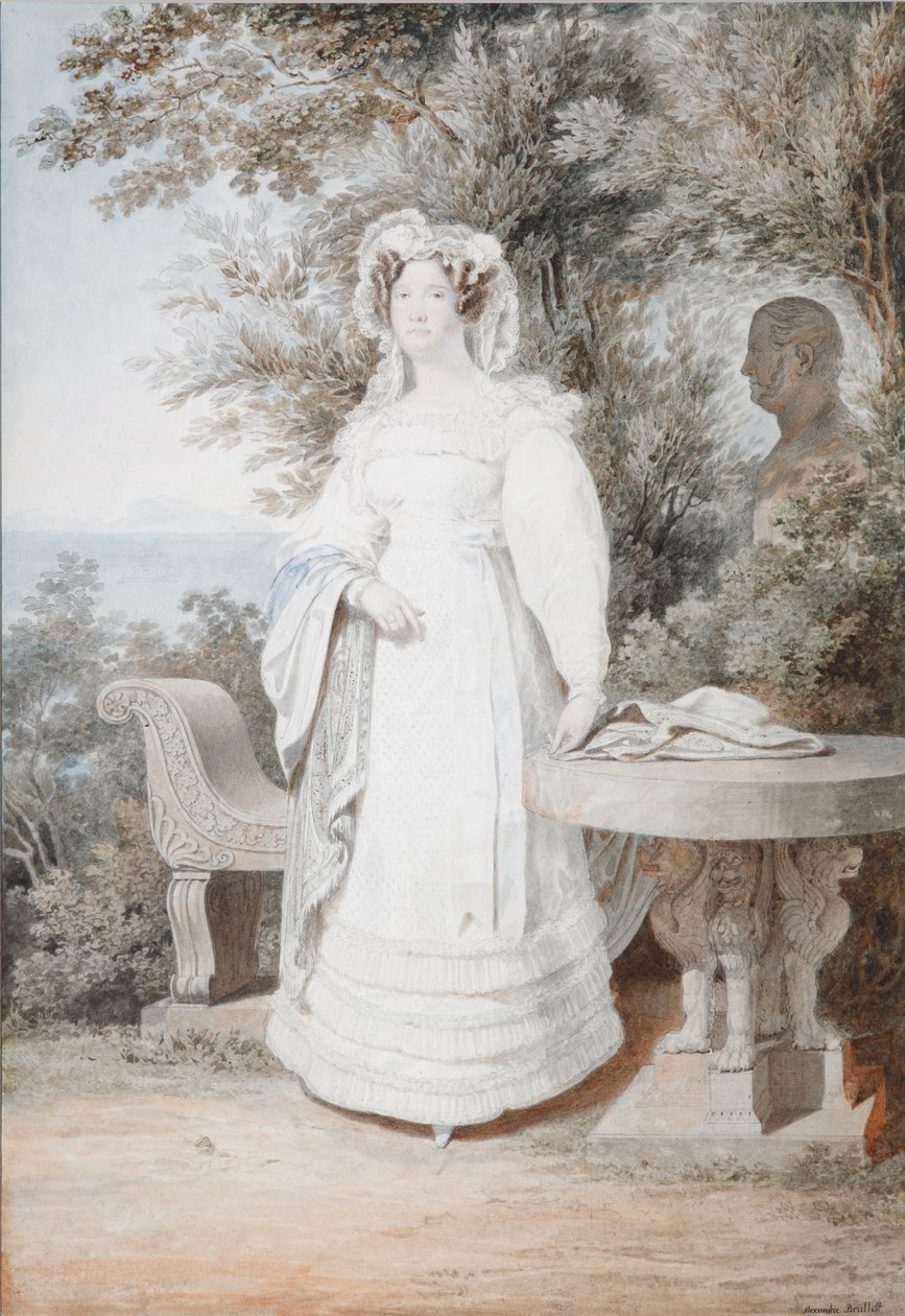 Portræt af María Isabella af Spanien 1789-1848, Dronningen af de to Sicilier, 1825 af Alexander Pavlovich Briullov