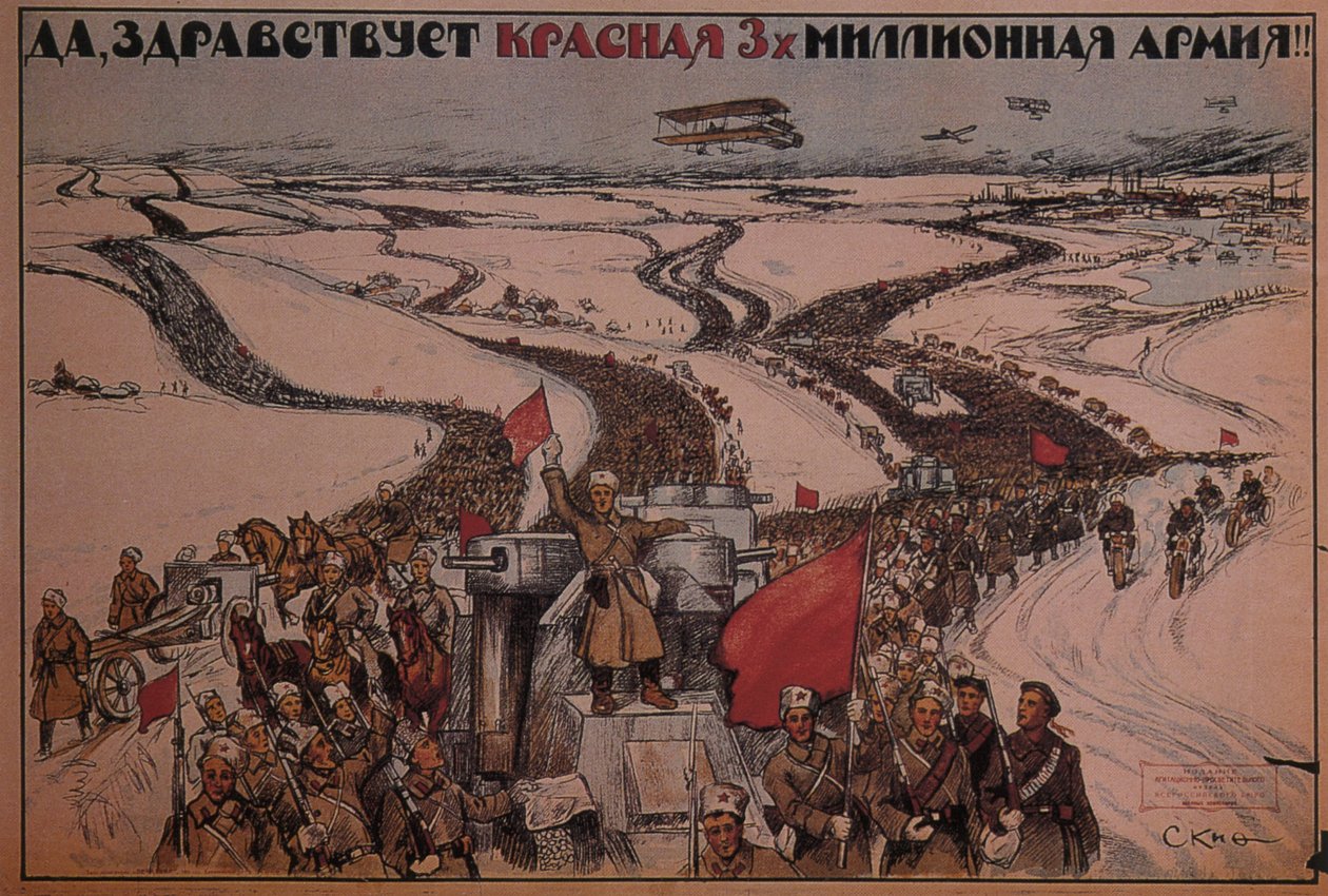 Længe leve den tre millioner mand Røde Hær!, 1919 af Alexander Petrovich Apsit