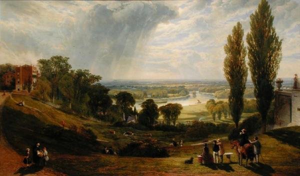 Udsigt fra Richmond Hill (olie på lærred) af Alexander Rolfe