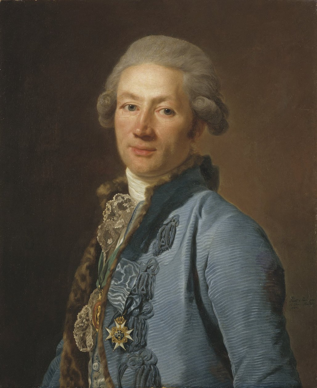 Christoffer Bogislaus Zibet, hofkansler og baron, 1784 af Alexander Roslin